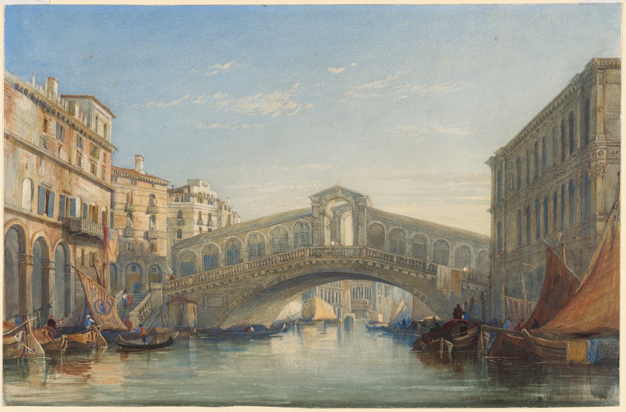 El Puente de Rialto, Venecia de William James Muller