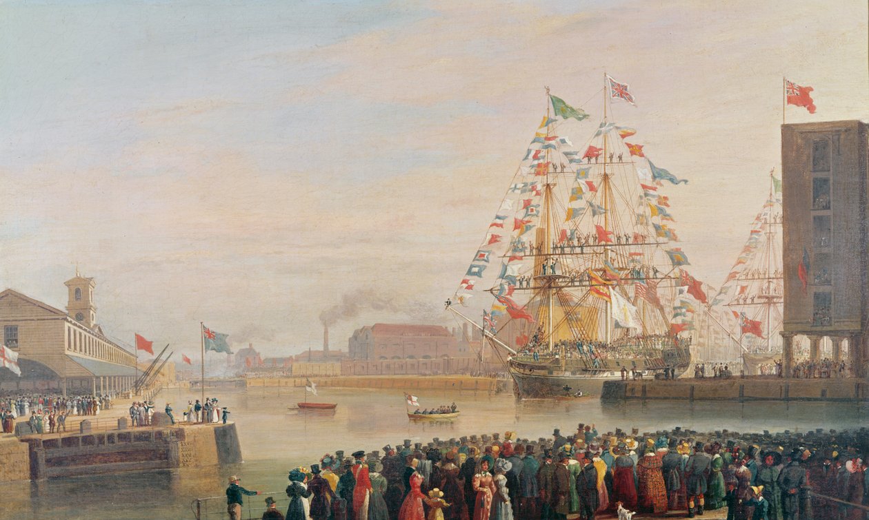 La inauguración del muelle de St. Katherine, 25 de octubre de 1828 de William John Huggins