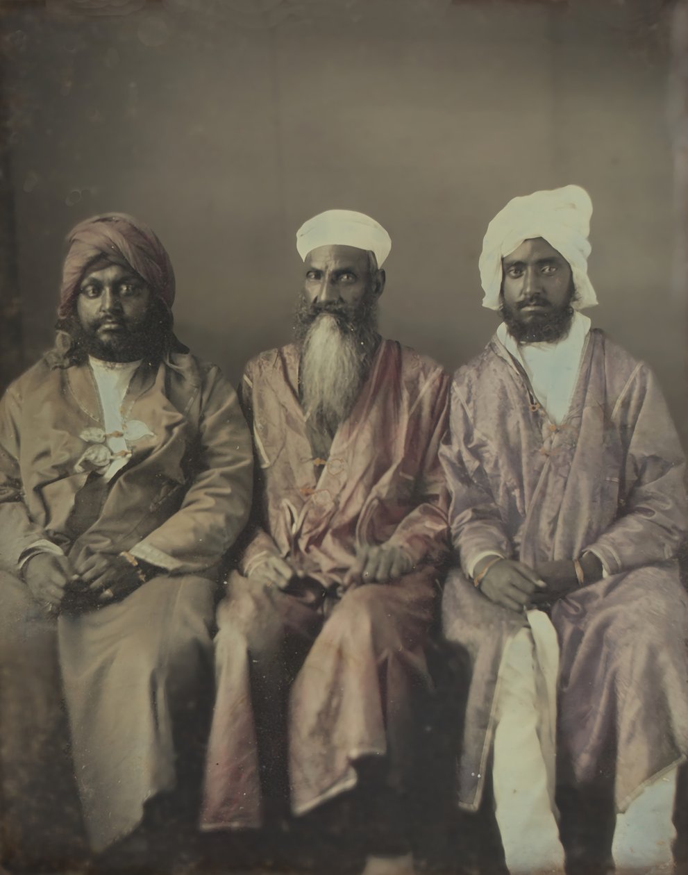 Retrato sin título de tres hombres sentados con turbantes, 1853 de William Johnson