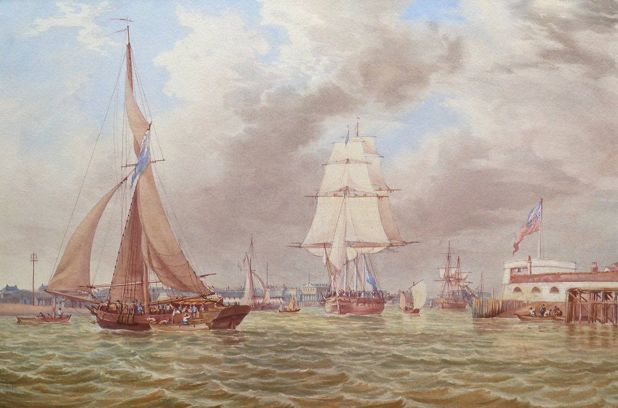Navegación a la entrada del puerto de Portsmouth de William Joy