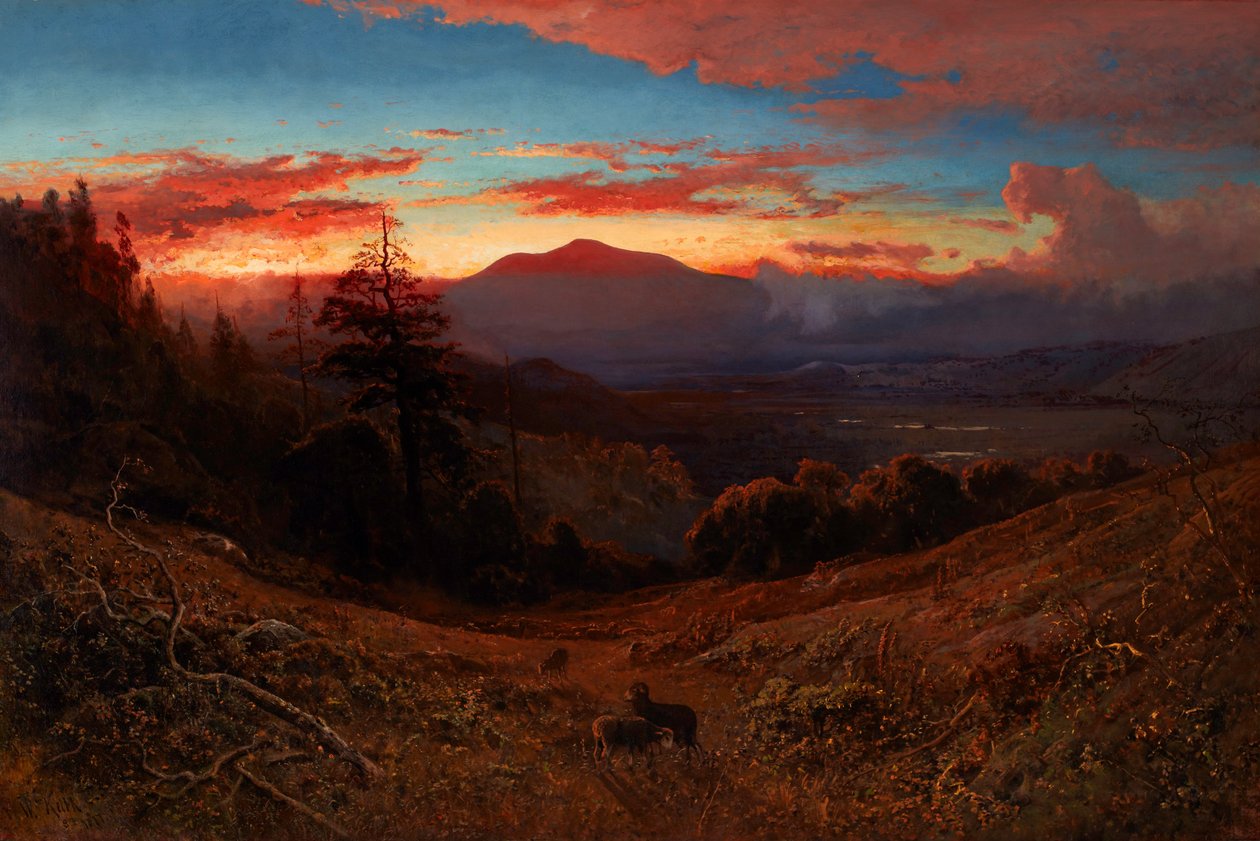 Puesta de sol en el Monte Diablo (Marin Sunset) de William Keith
