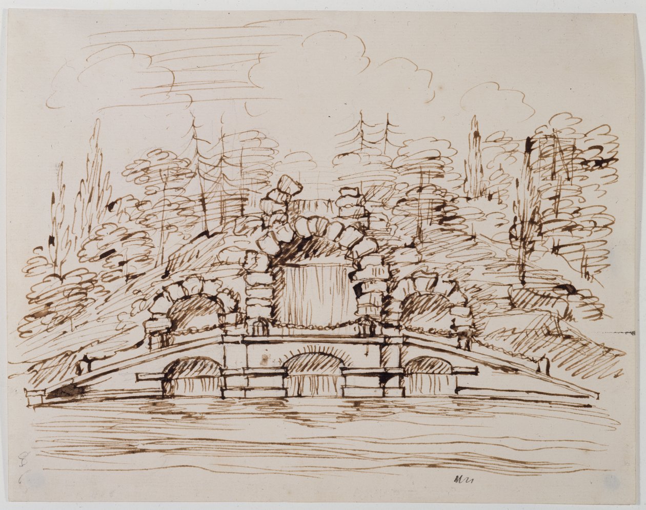 Chiswick, diseño para la cascada construida de William Kent