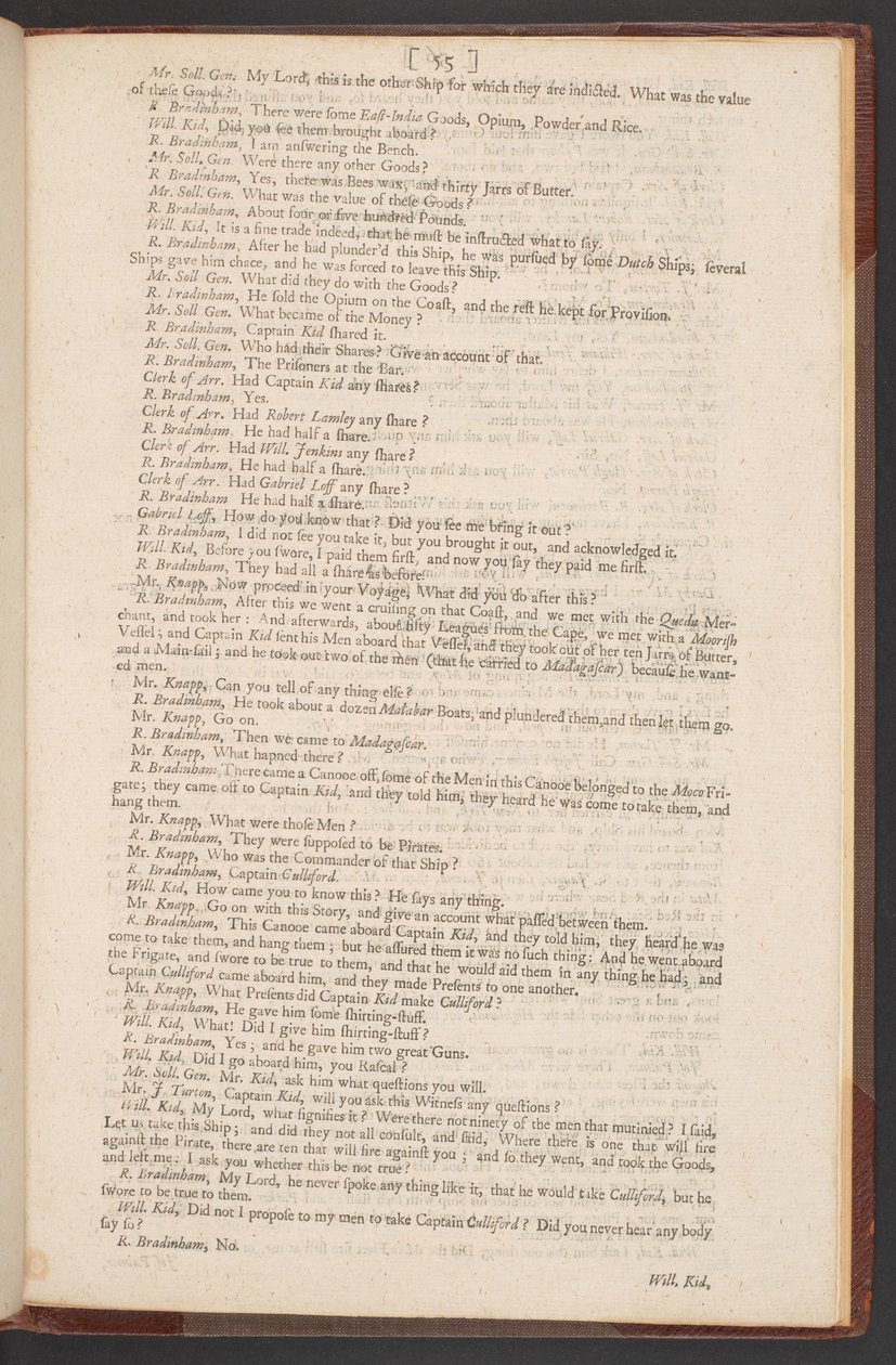 El juicio, proceso y condena del Capitán William Kidd, por asesinato y piratería de William Kidd
