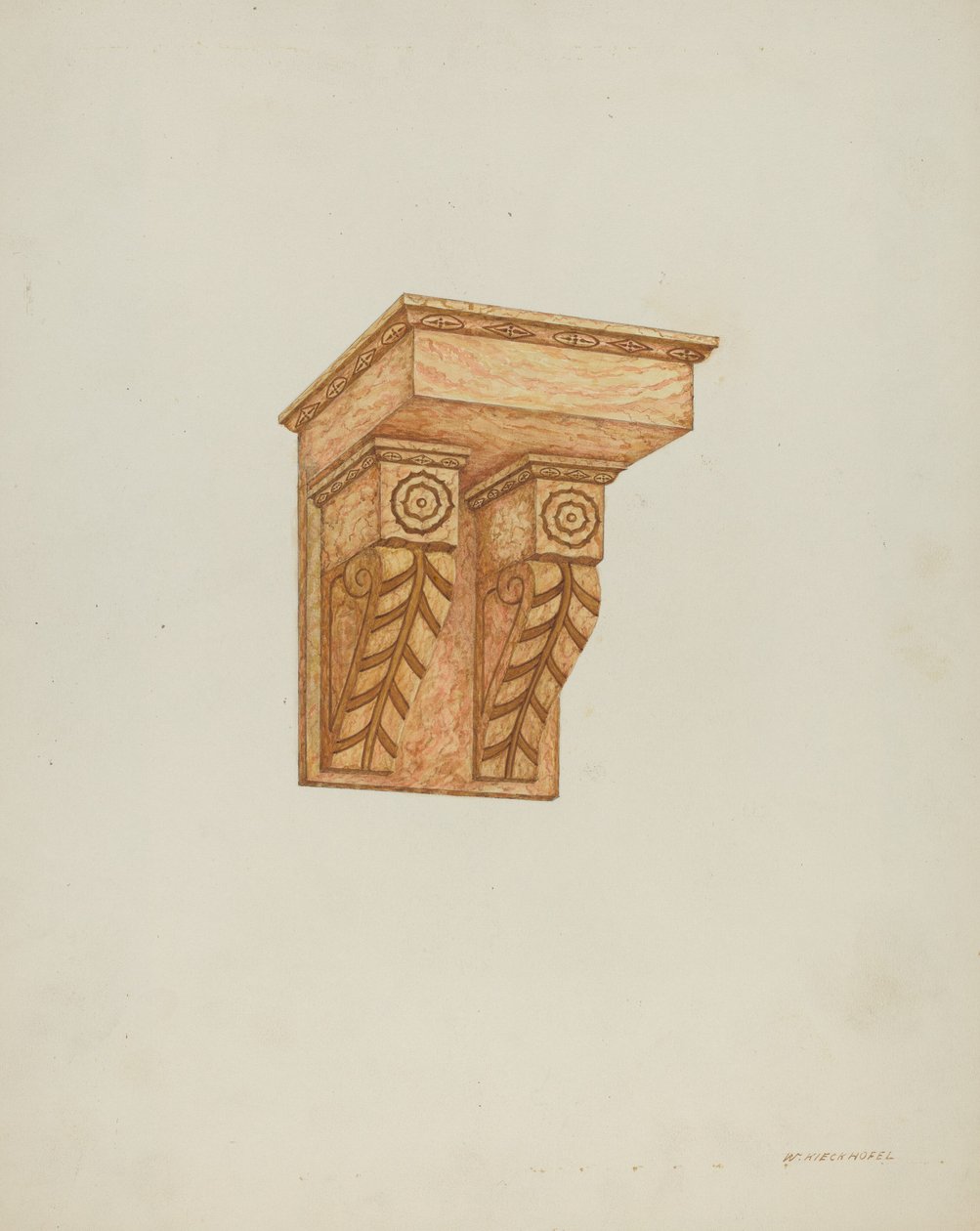 Detalle Arquitectónico (Soportes de Pared) de William Kieckhofel