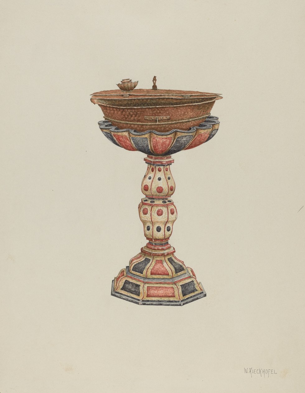 Pila bautismal y soporte de William Kieckhofel