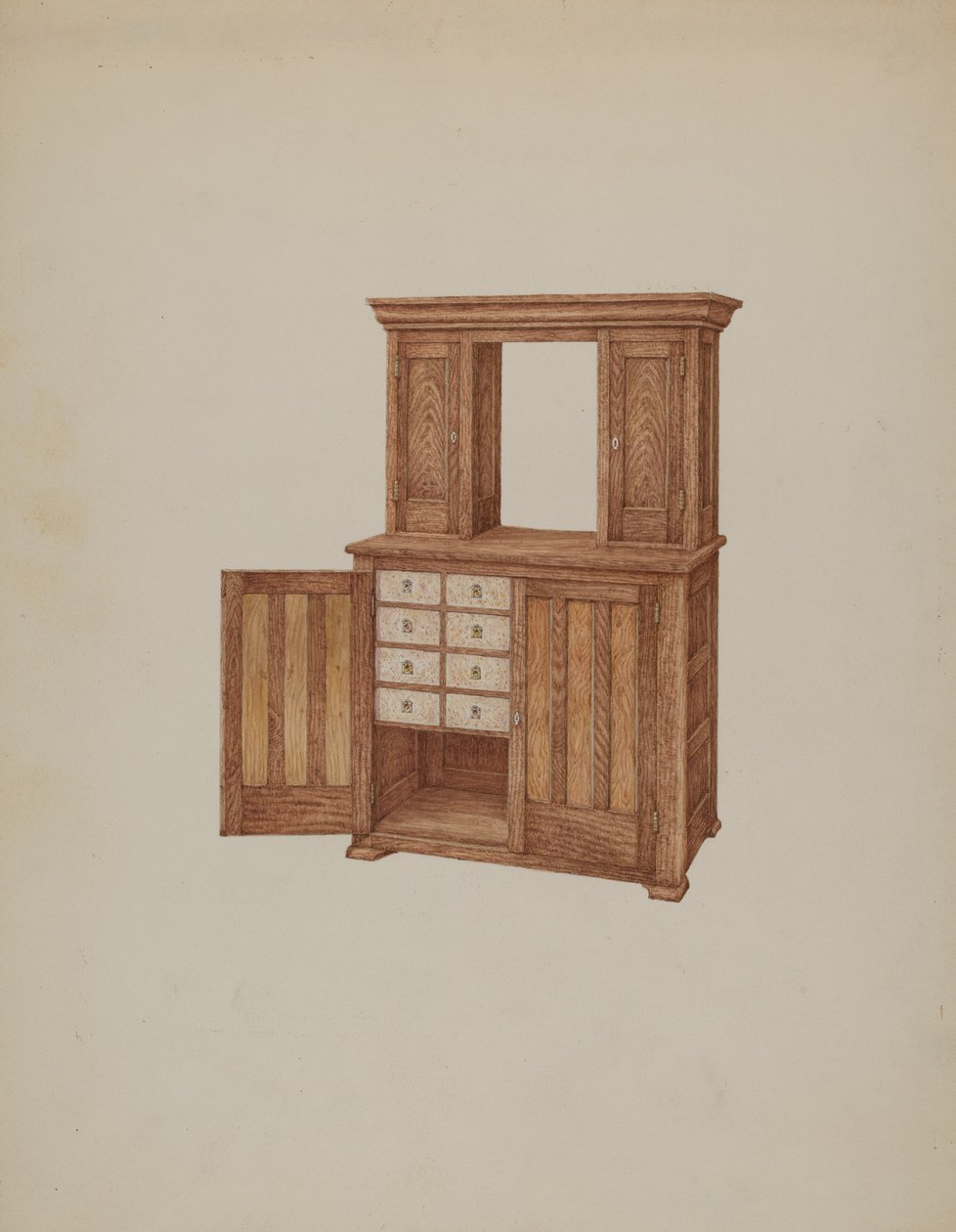 Gabinete, con Cerraduras de Marfil, c. 1937 de William Kieckhofel