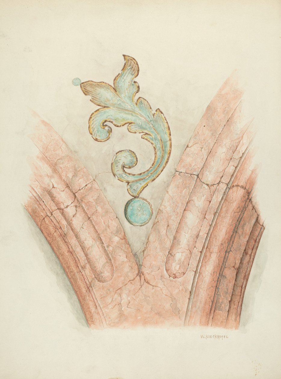 Decoración de techo, c. 1940 de William Kieckhofel
