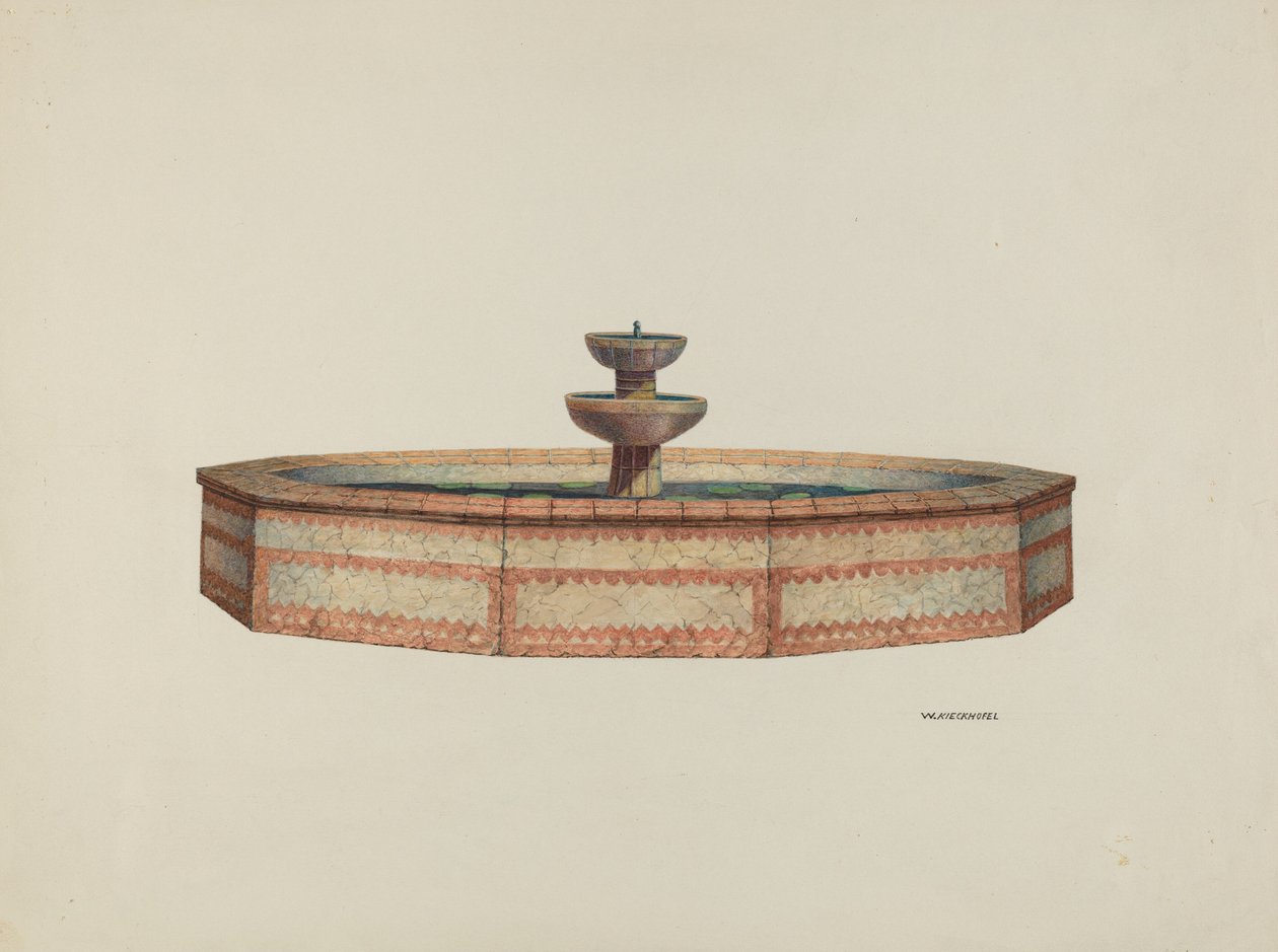 Fuente de la Misión, 1941 de William Kieckhofel