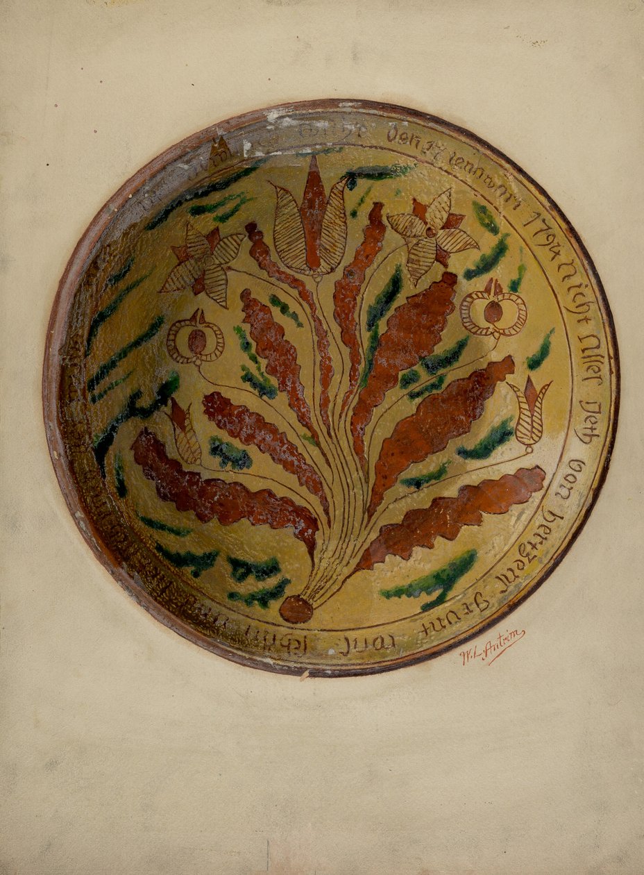 Plato alemán de Pensilvania, 1935-1942 de William L Antrim