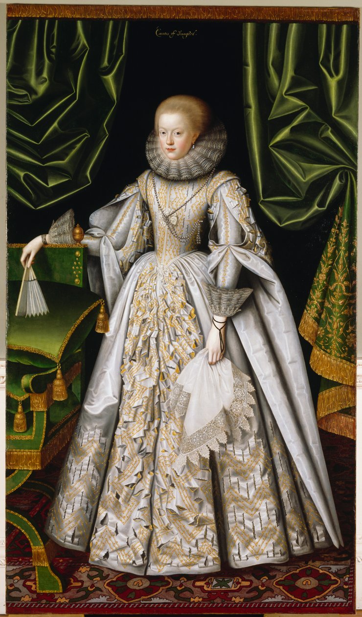 Anne Cecil, condesa de Stamford c.1615 (óleo sobre lienzo) de William Larkin