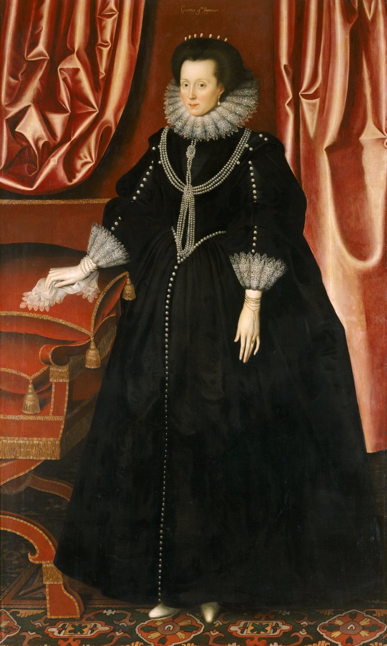Elizabeth Drury, condesa de Exeter, c.1615 (óleo sobre lienzo) de William Larkin
