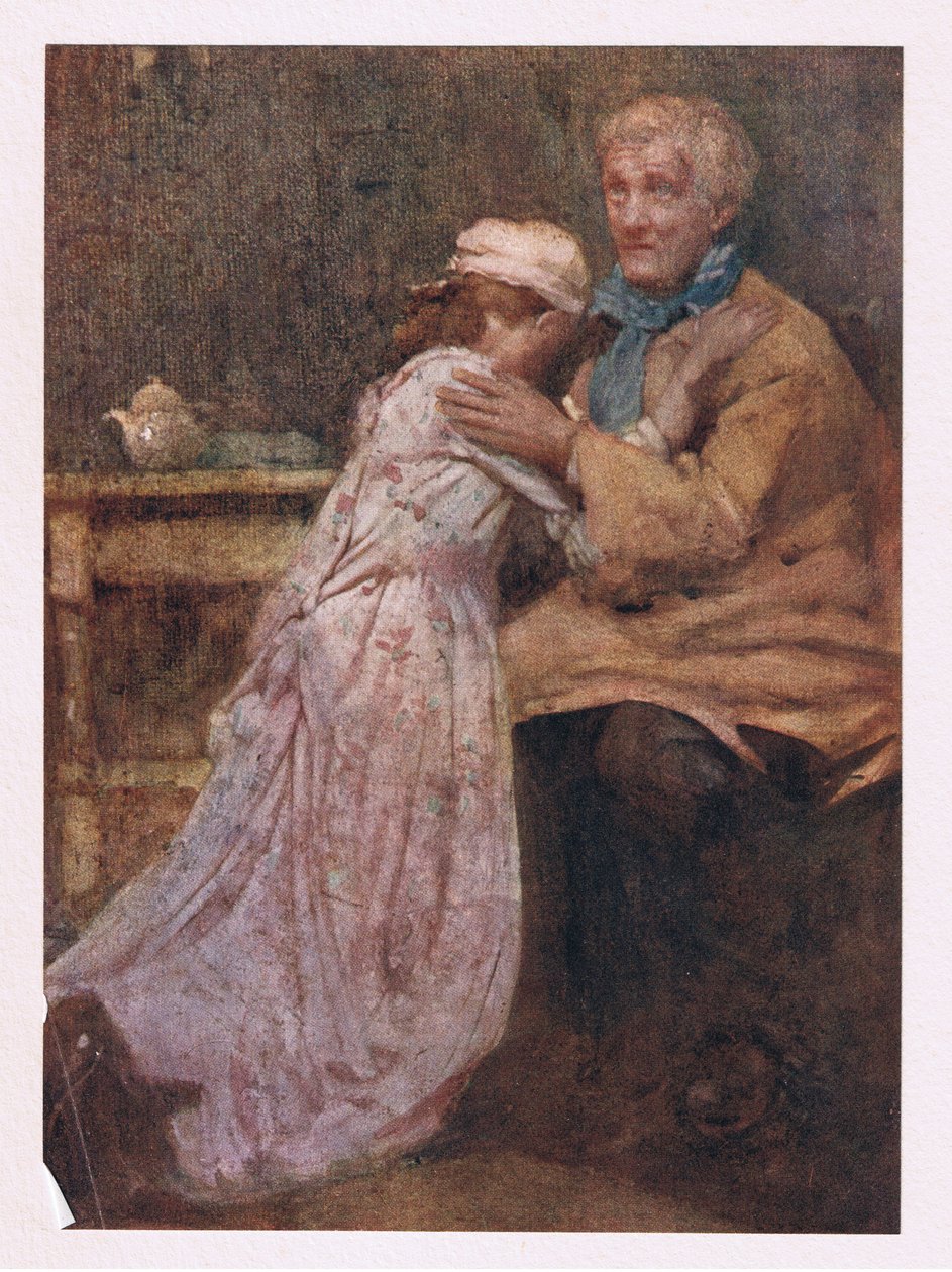 Y dejó a un amante por los brazos de su padre (litografía en color) de William Lee Hankey