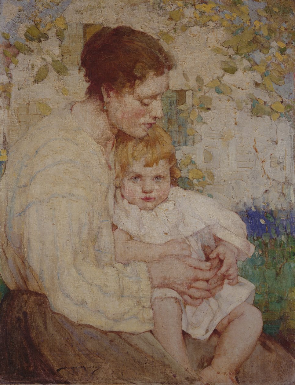 Madre e hijo (óleo sobre lienzo) de William Lee Hankey