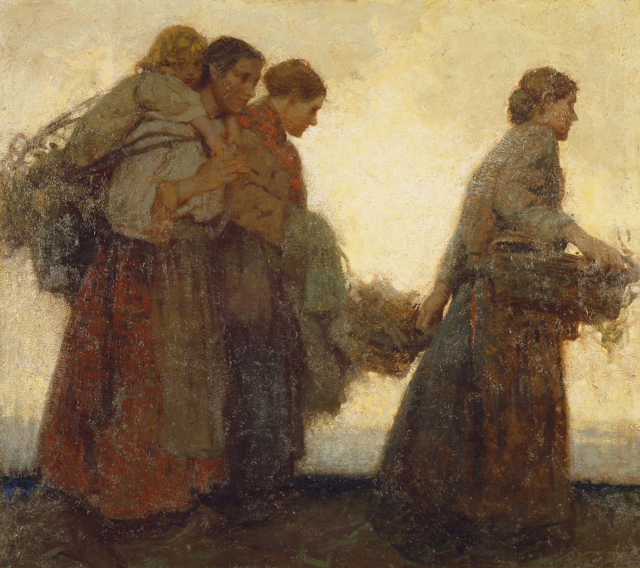 En los diques, c.1910 (óleo sobre lienzo) de William Lee Hankey