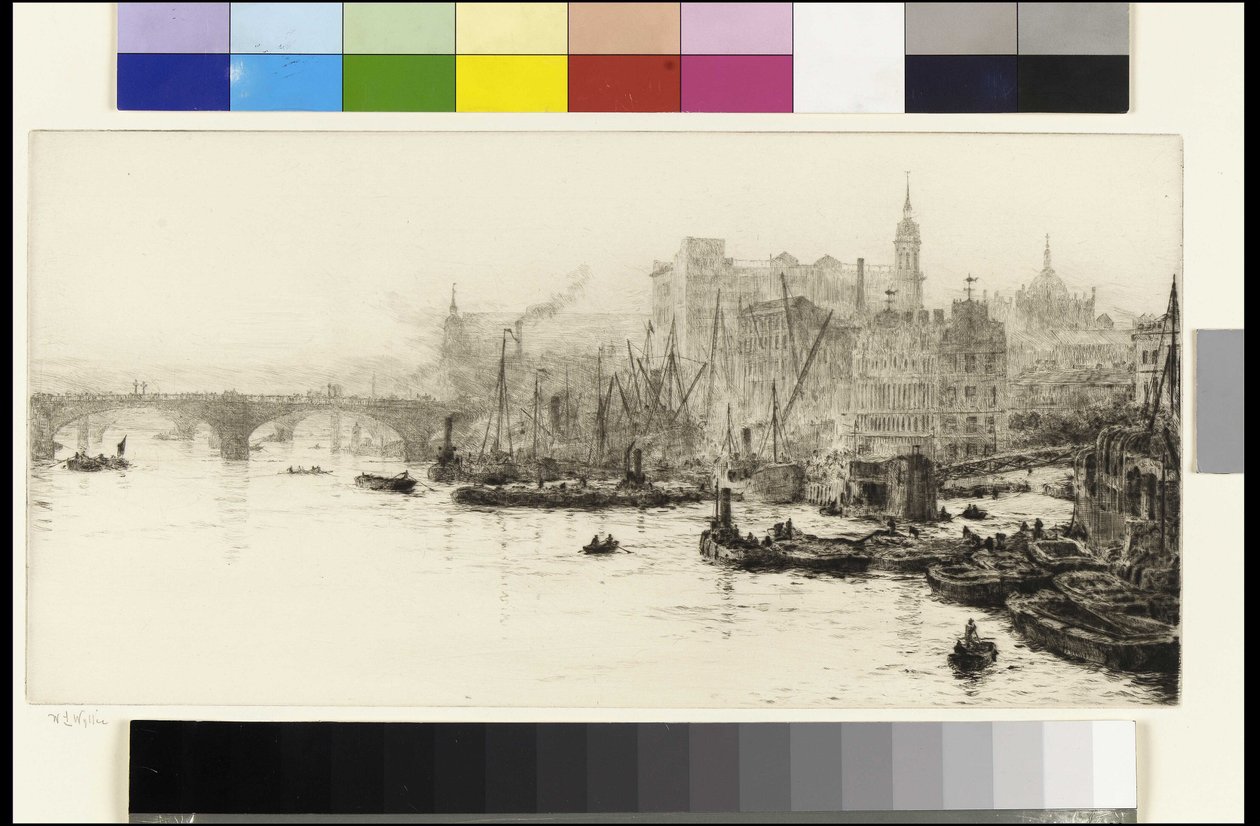Puente de Londres, Cannon Street y Billingsgate de William Lionel Wyllie