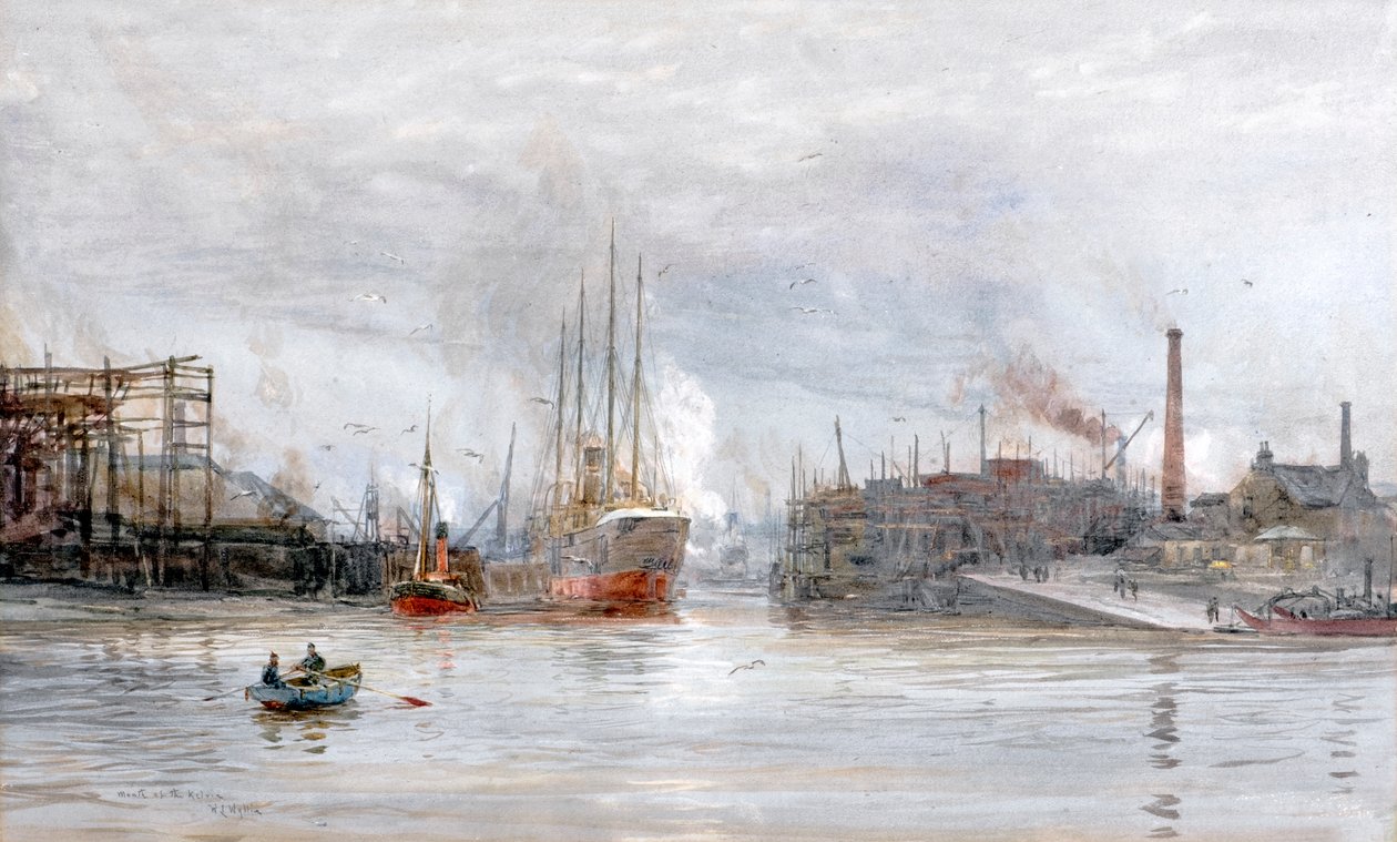 Boca del Kelvin (acuarela) de William Lionel Wyllie