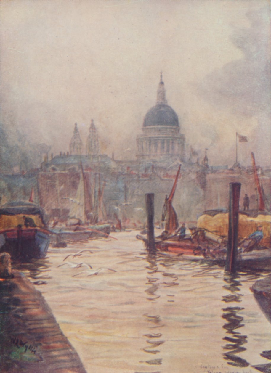Catedral de San Pablo, Londres, 1910 de William Lionel Wyllie