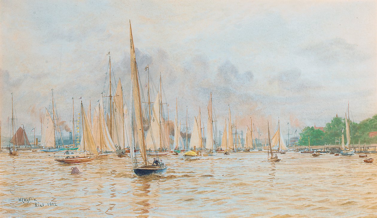 La regata en Kiel de William Lionel Wyllie