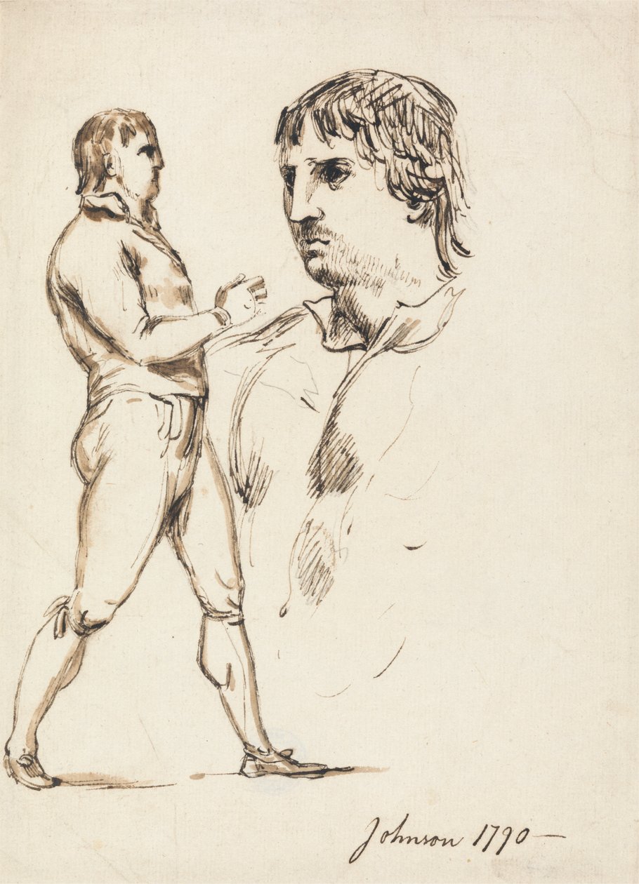 Retrato del púgil Johnson de William Lock Ii