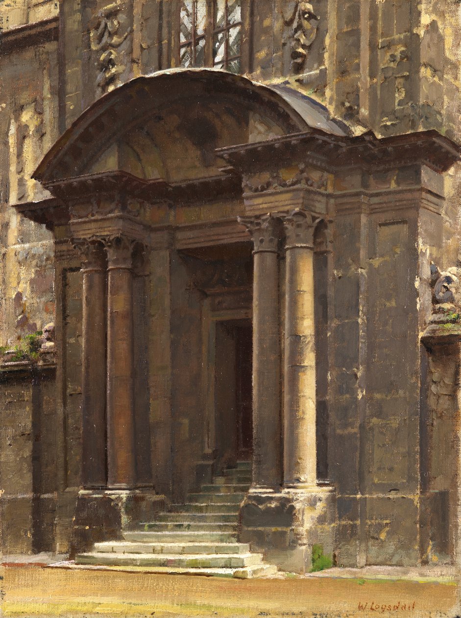 El pórtico del viejo Ashmolean, Oxford de William Logsdail