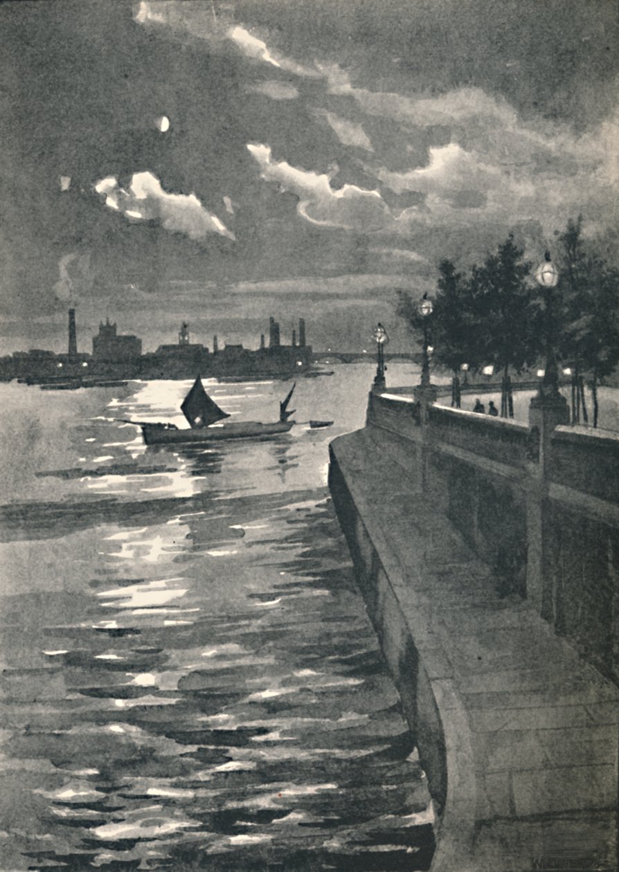 Westminster desde el Puente de Blackfriars - Noche, 1891 de William Luker