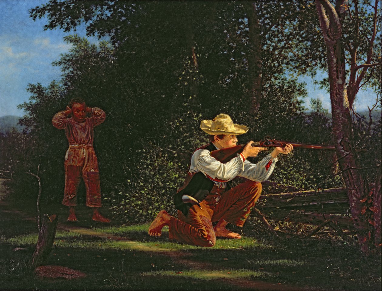 Dibujar una cuenta sobre una marmota (óleo sobre lienzo) de William M Davis