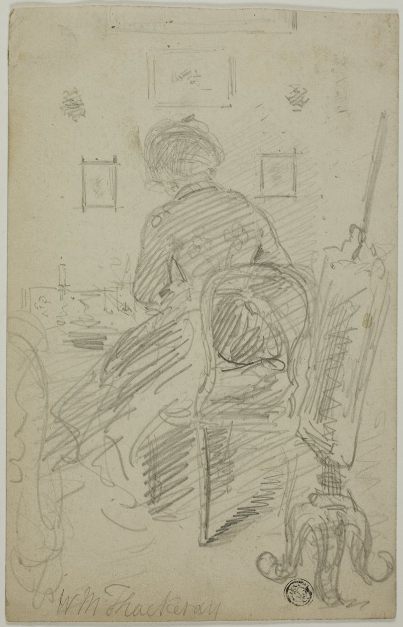 Dama que escribe (vista posterior) de William Makepeace Thackeray