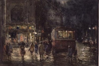 La casa de las imágenes, una noche lluviosa, Kendal de William Manners