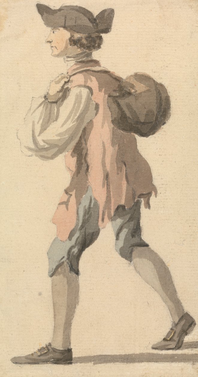 Hombre con un fardo a la espalda de William Marlow