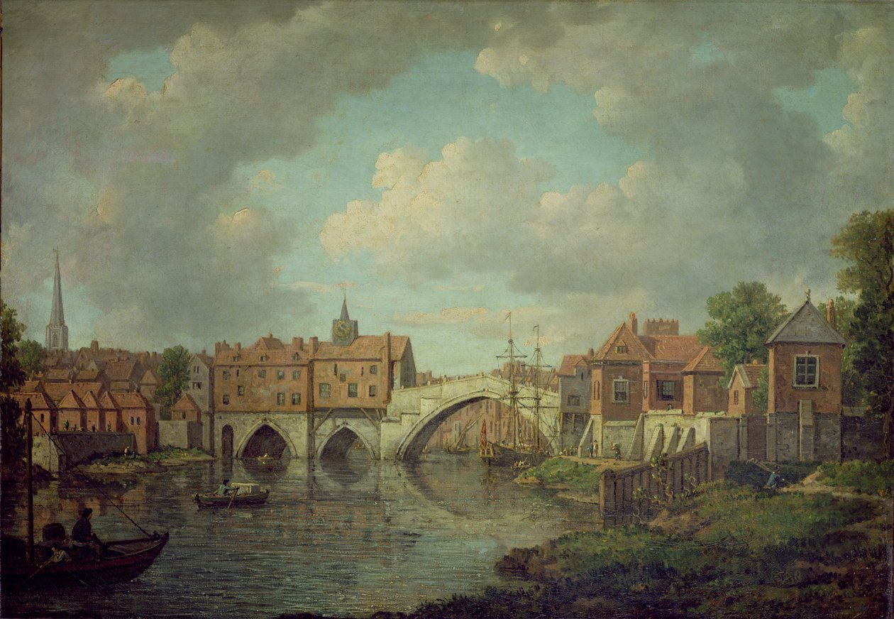 Ouse Bridge, York, c.1764 (óleo sobre lienzo) de William Marlow