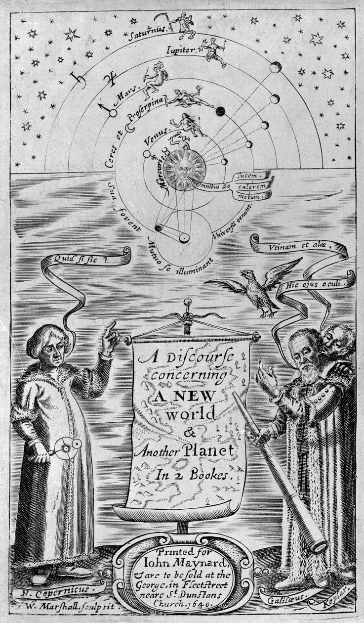 Un discurso sobre un nuevo mundo y otro planeta en 2 libros, 1640 (portada) de William Marshall