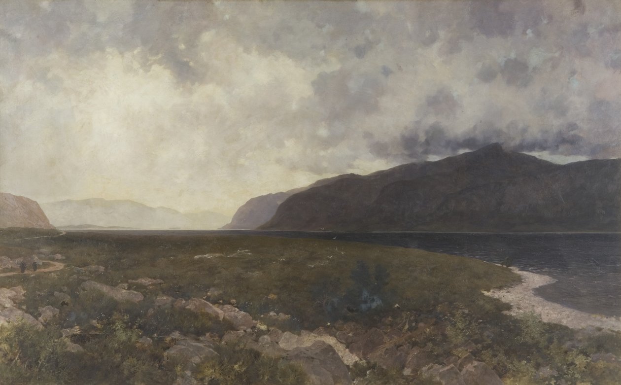 Loch Maree desde el Puente Grudie, c.1905 de William Matthew Hale
