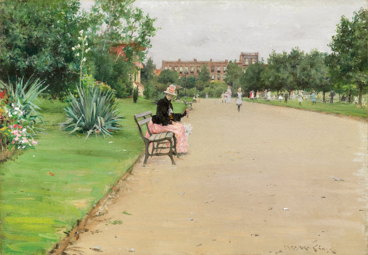 Un parque urbano de William Merritt Chase