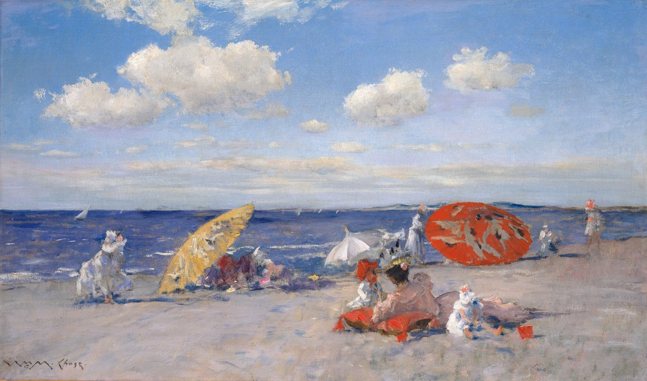 En la Playa, c.1892 de William Merritt Chase