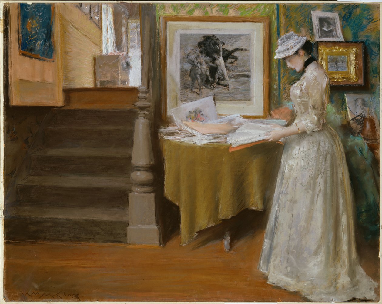 En el estudio, c.1892-93 (pastel sobre cartulina) de William Merritt Chase