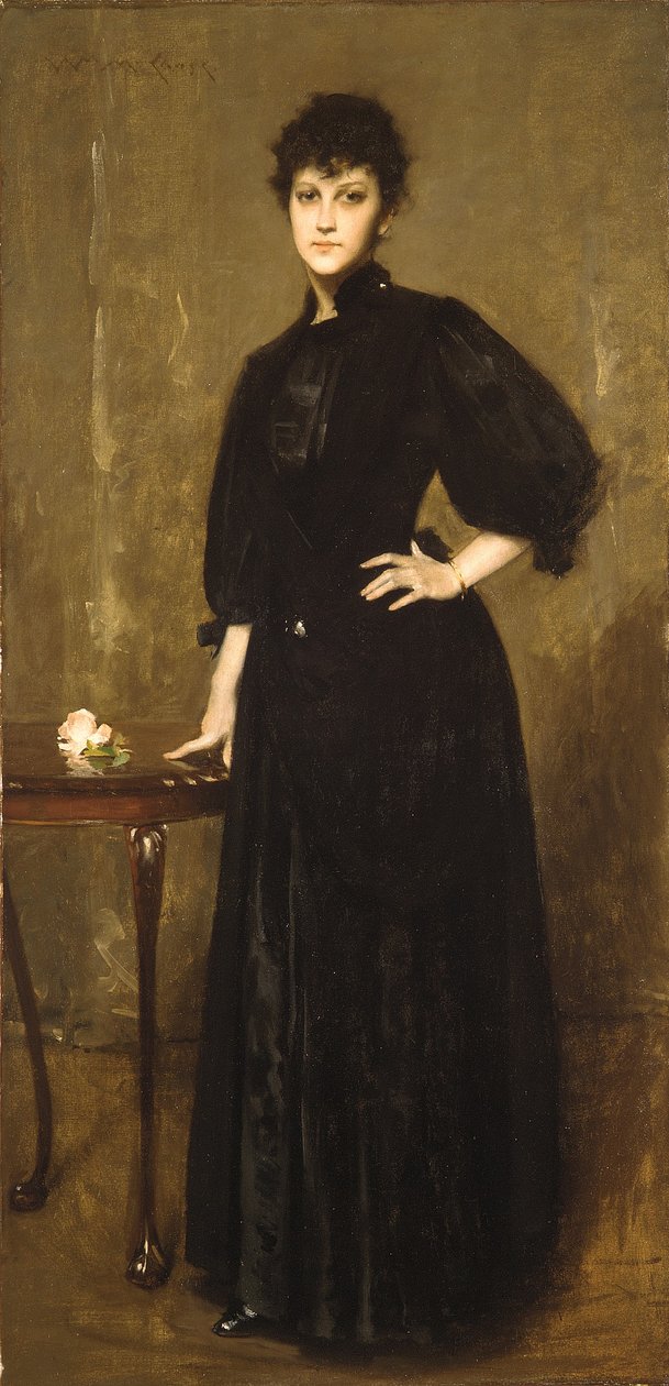 Dama de negro de William Merritt Chase