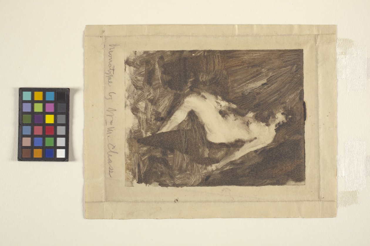 Desnudo sentado (monotipo) de William Merritt Chase