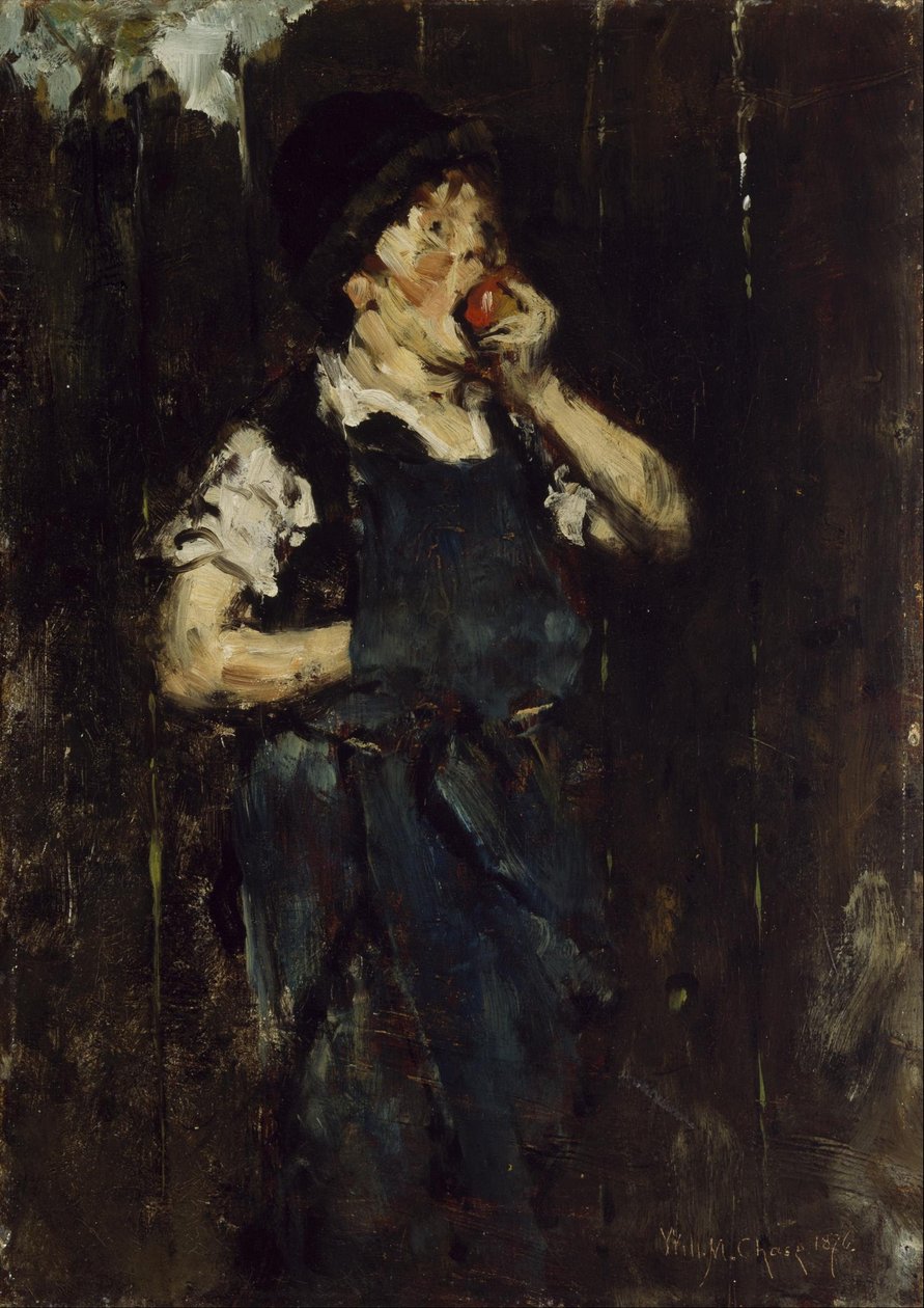 El aprendiz (El niño con la manzana) de William Merritt Chase
