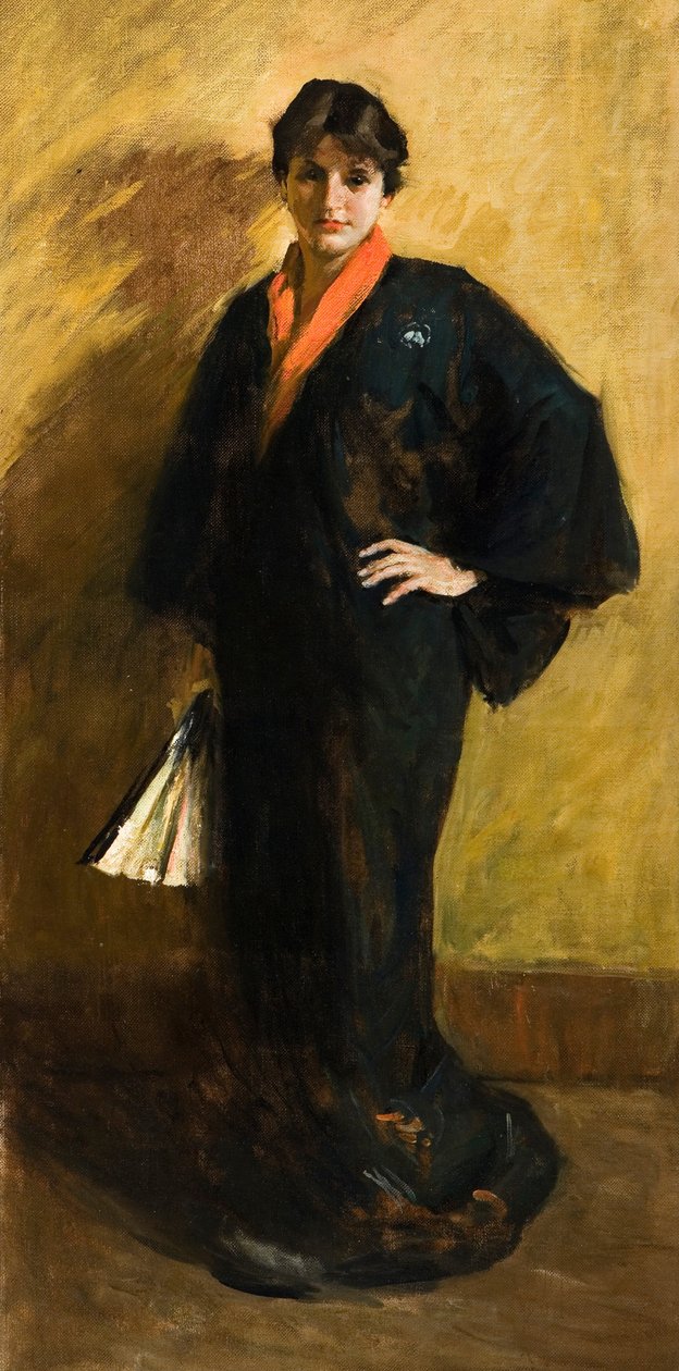 El kimono azul de William Merritt Chase