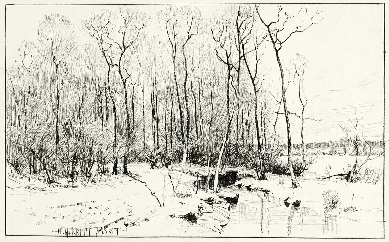 Sin título, paisaje de invierno de William Merritt Chase