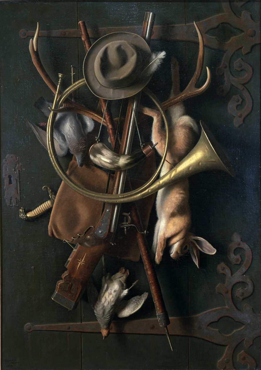 Después de la caza (3ª versión) 1884 (óleo sobre lienzo) de William Michael Harnett