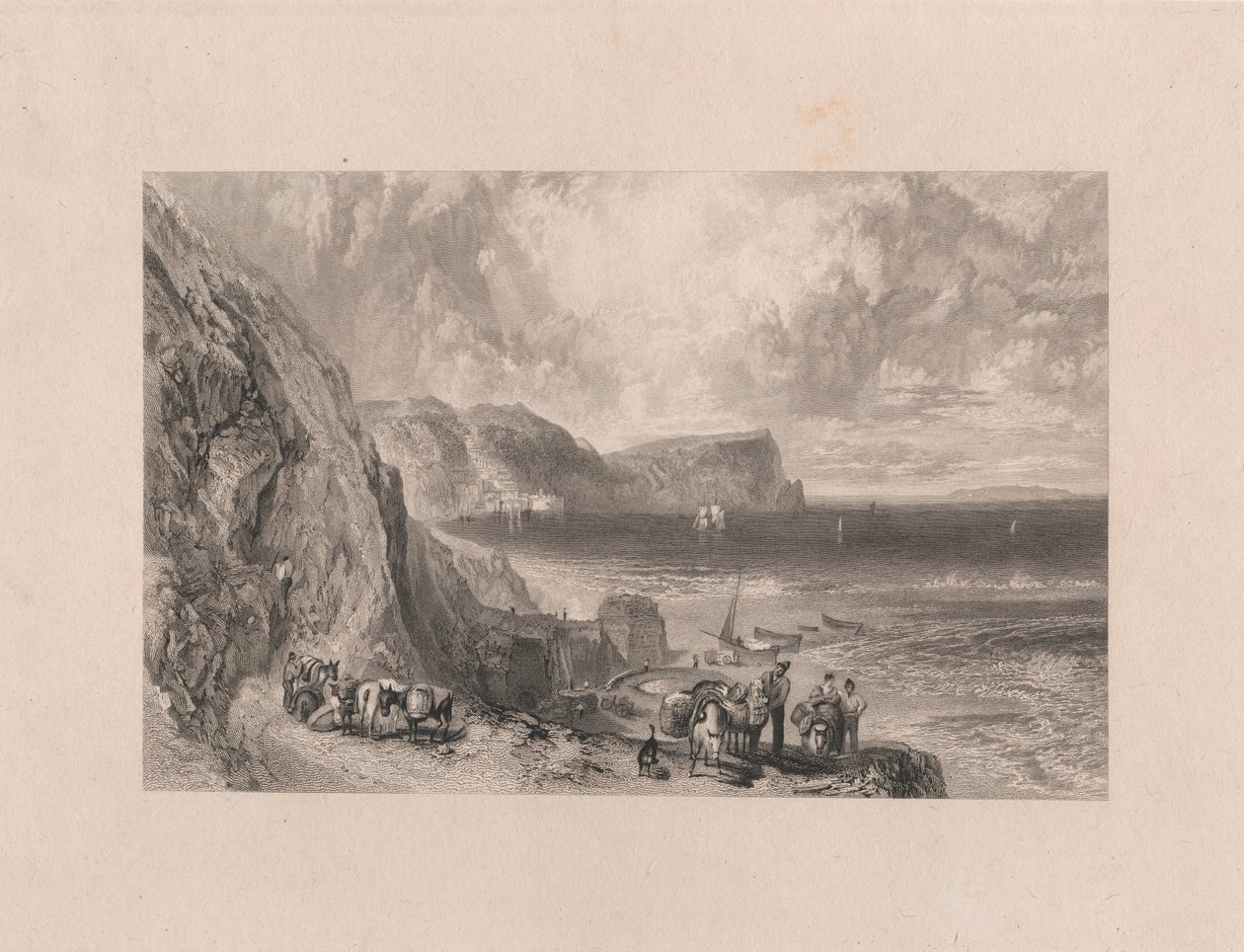 Bahía de Clovelly e isla de Lundy de William Miller
