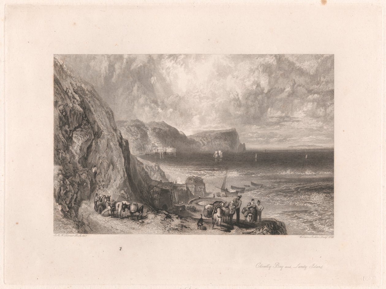 Bahía de Clovelly e isla de Lundy de William Miller