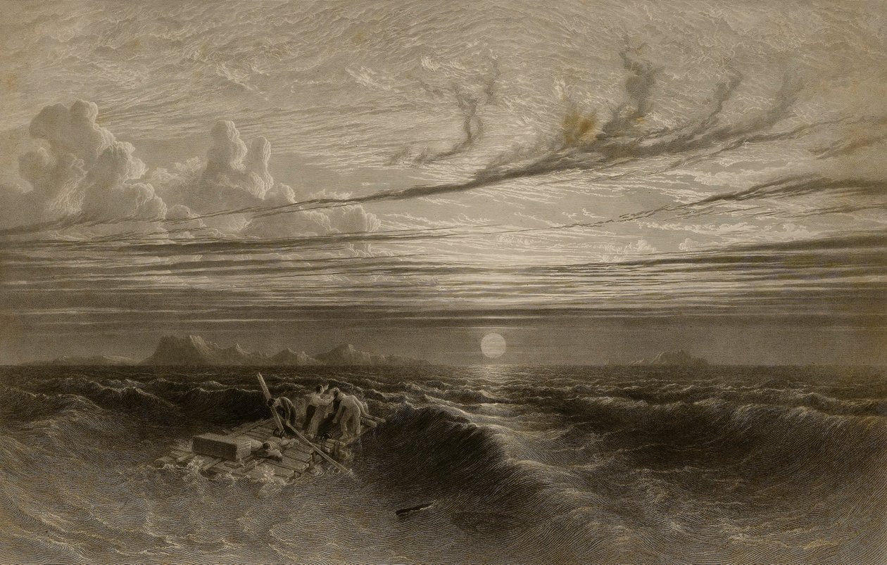 Atardecer en el mar tras una tormenta de William Miller