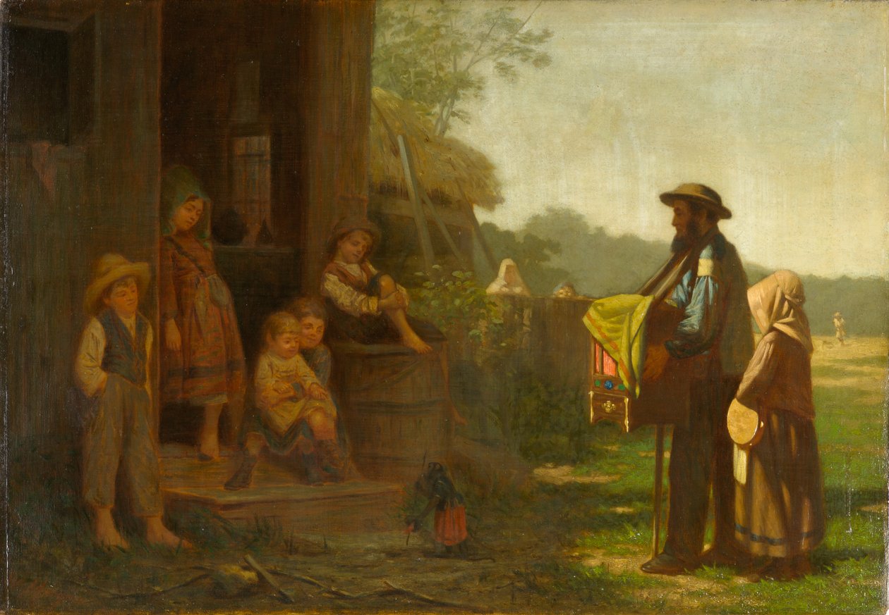El organillero, c.1865-75 (óleo sobre lienzo) de William Morgan