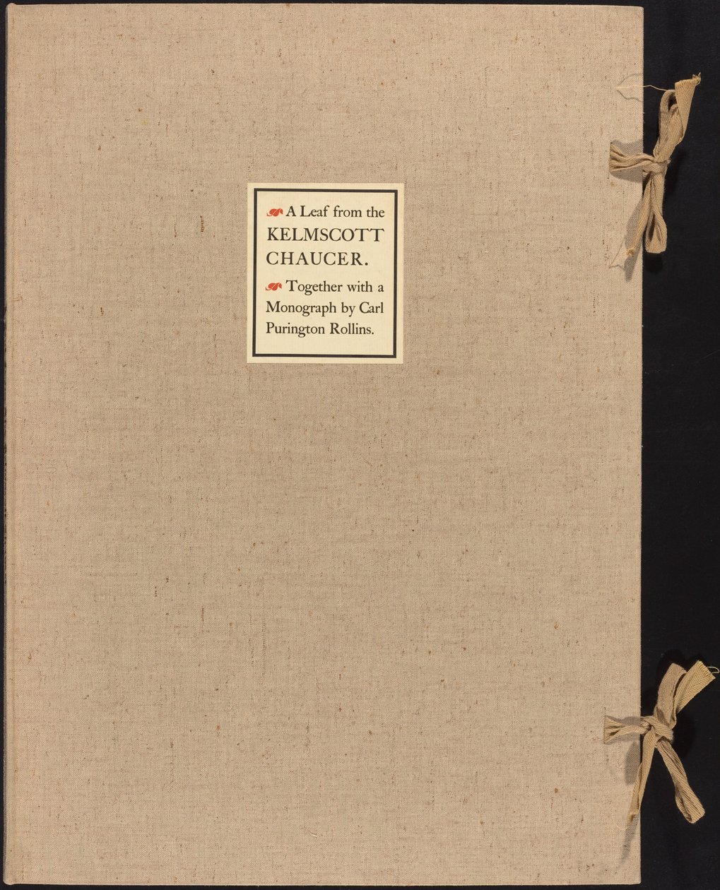 Una hoja del Chaucer de Kelmscott de William Morris