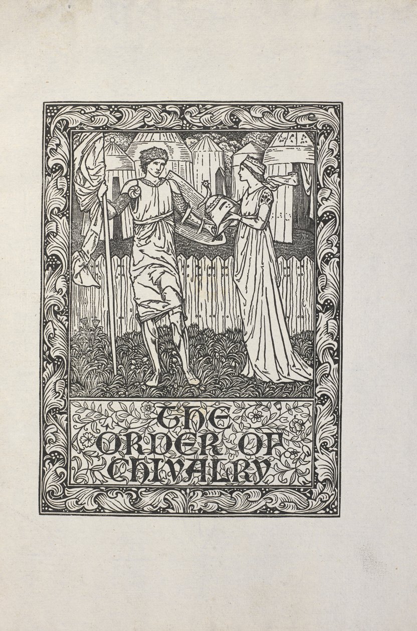 Ilustración de William Morris, para "The Order of Chivalry". de William Morris
