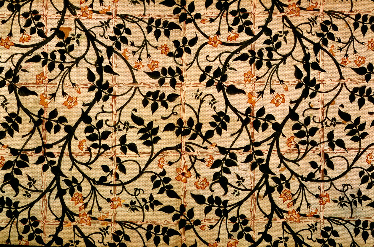 Diseño de cortina de rastro de jazmín, 1868-70 (algodón impreso) de William Morris