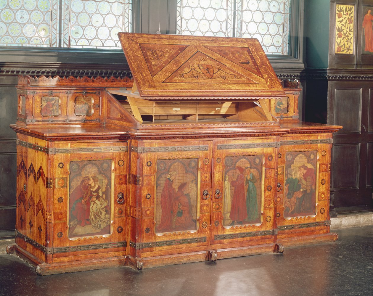 Gabinete de Luna de Miel del Rey René, diseñado por J.P. Seddon de William Morris