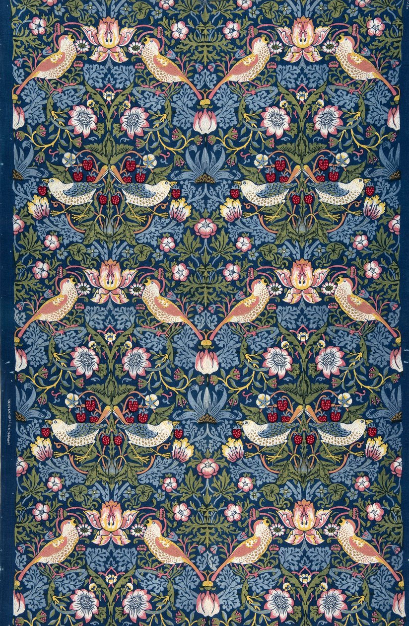 El ladrón de fresas. Tela decorativa, 1883 de William Morris